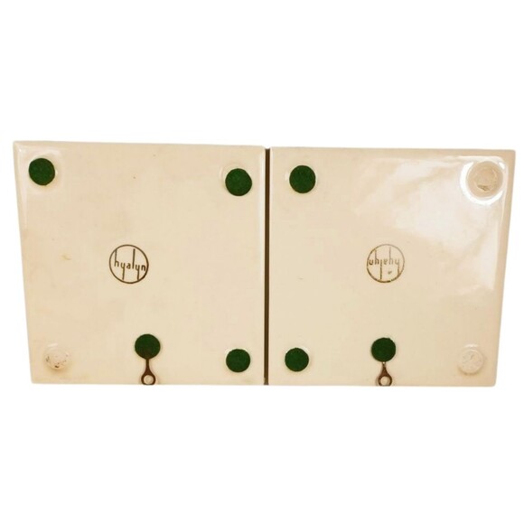 Set of Hyalyn Mid Century 6" Vintage Mosaic Tiles - French Costumes Boats Water - Picture 2 of 8